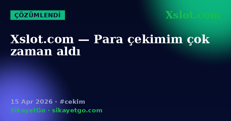 Xslot.com — 15 Apr 2026