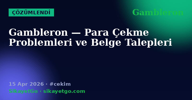 Gambleron — 15 Apr 2026