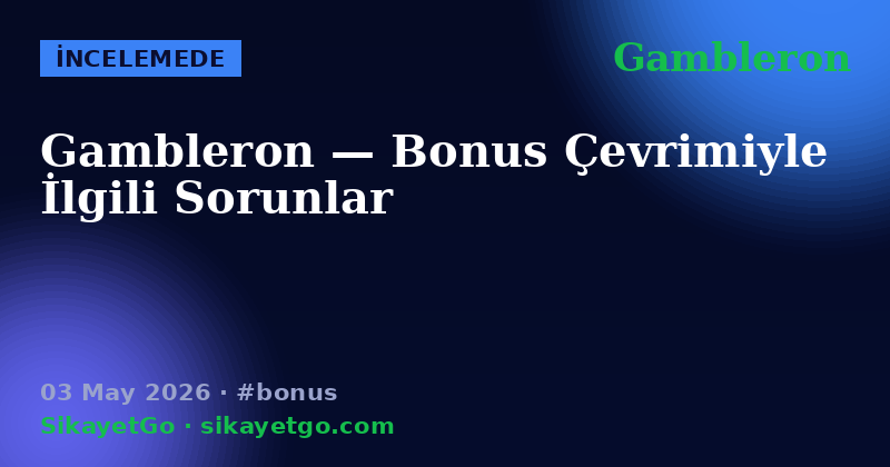 Gambleron — 03 May 2026