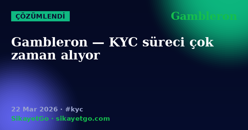Gambleron — 22 Mar 2026