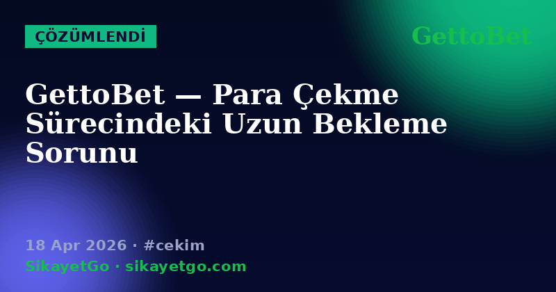 GettoBet — 18 Apr 2026