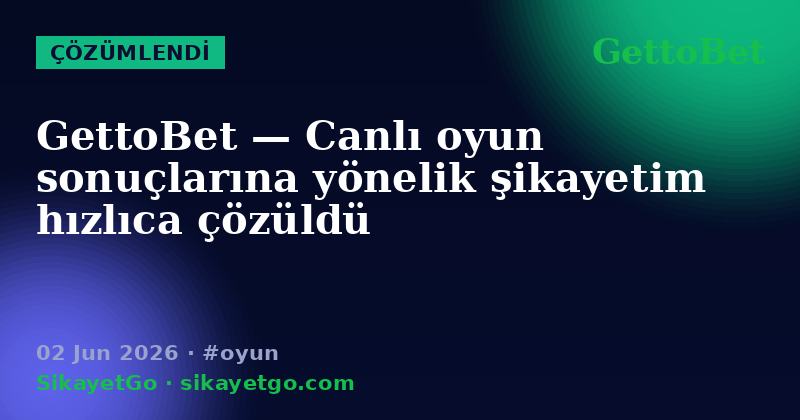 GettoBet — 02 Jun 2026