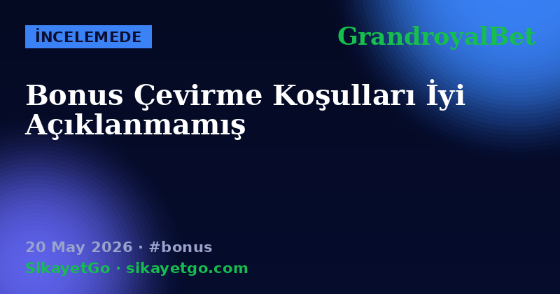 GrandroyalBet — 20 May 2026