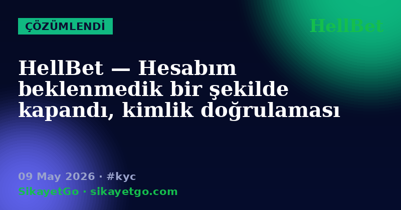 HellBet — 09 May 2026