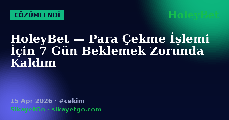 HoleyBet — 15 Apr 2026