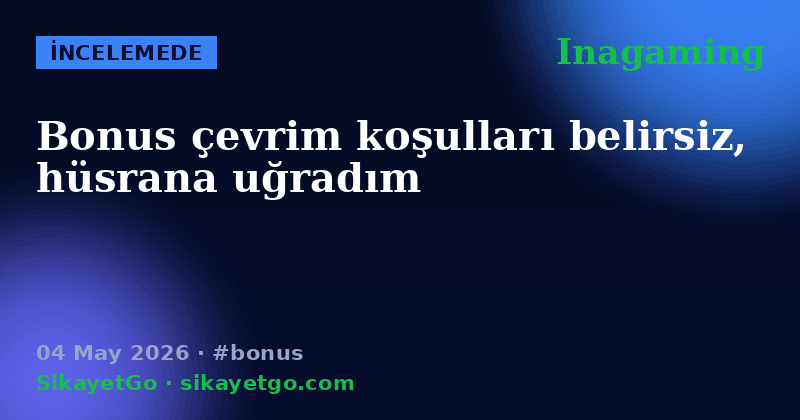 Inagaming — 04 May 2026