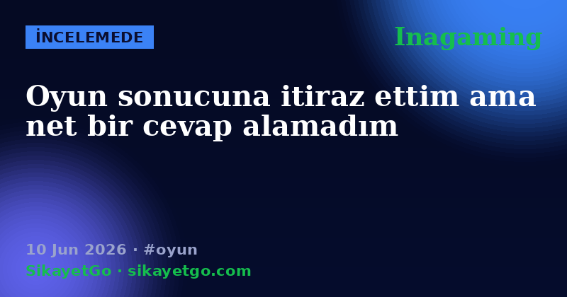 Inagaming — 10 Jun 2026