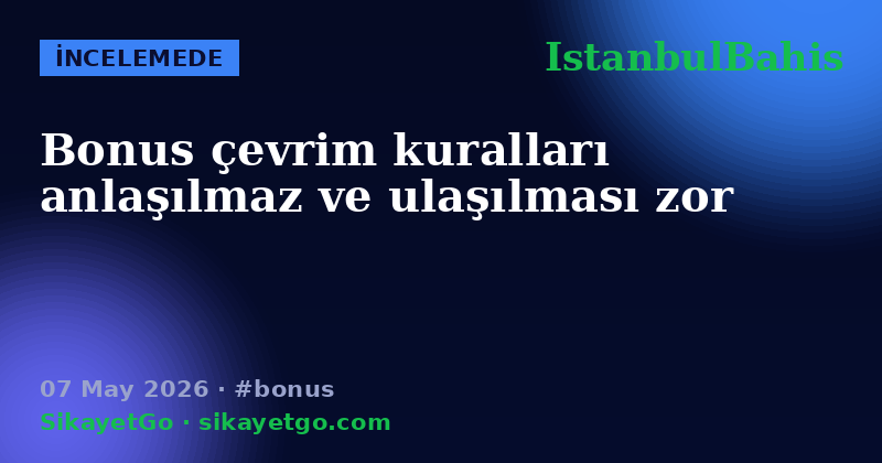 IstanbulBahis — 07 May 2026