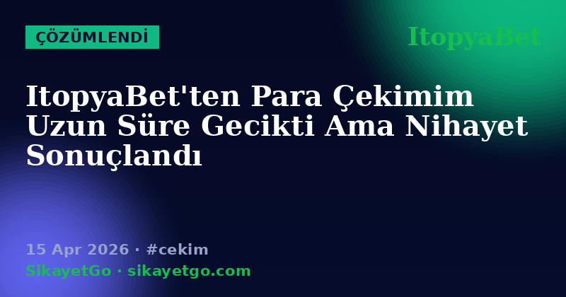 ItopyaBet — 15 Apr 2026