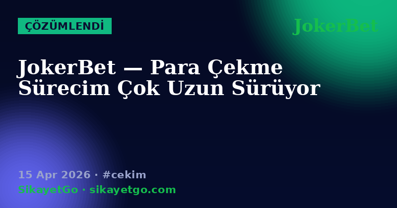 JokerBet — 15 Apr 2026
