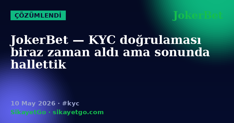 JokerBet — 10 May 2026