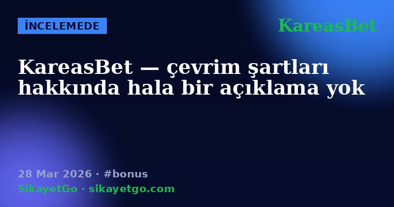 KareasBet — 28 Mar 2026