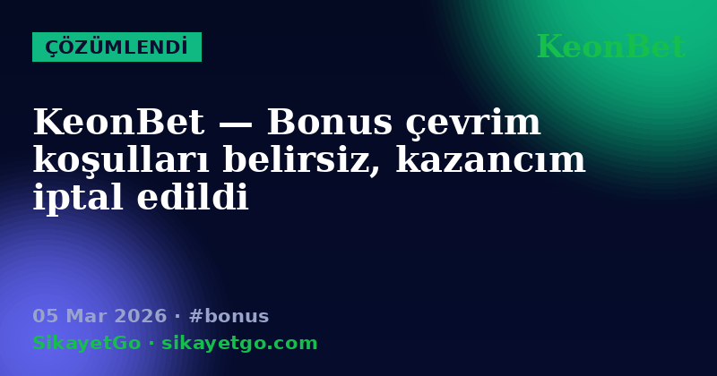 KeonBet — 05 Mar 2026