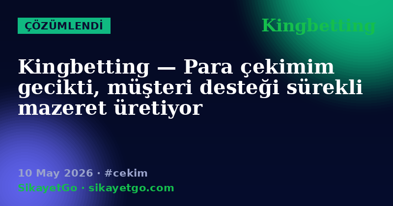 Kingbetting — 10 May 2026