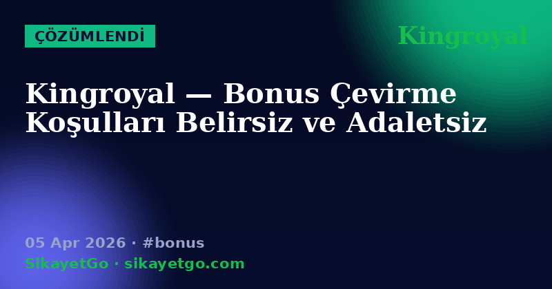 Kingroyal — 05 Apr 2026