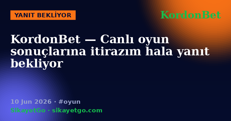 KordonBet — 10 Jun 2026