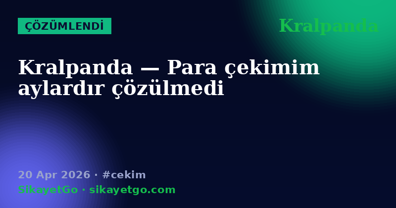 Kralpanda — 20 Apr 2026