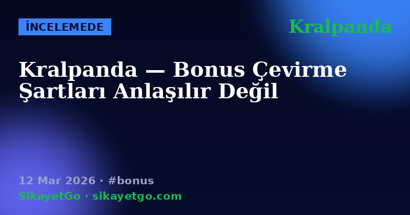Kralpanda — 12 Mar 2026