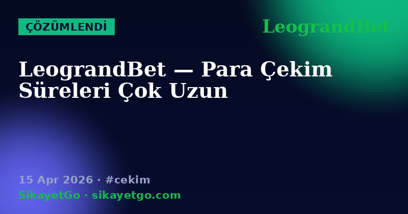 LeograndBet — 15 Apr 2026