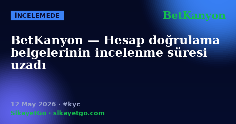 BetKanyon — 12 May 2026