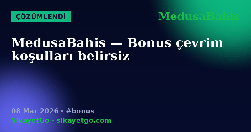 MedusaBahis — 08 Mar 2026