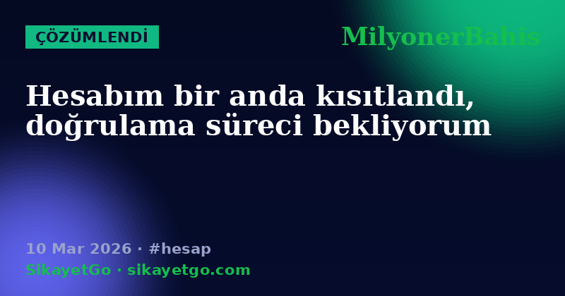 MilyonerBahis — 10 Mar 2026