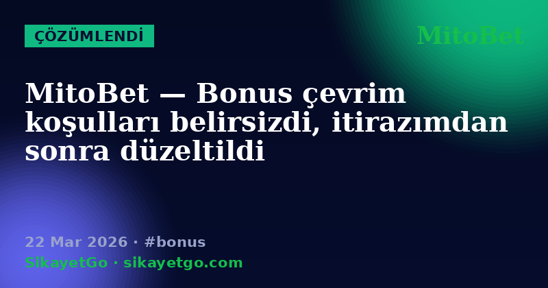 MitoBet — 22 Mar 2026