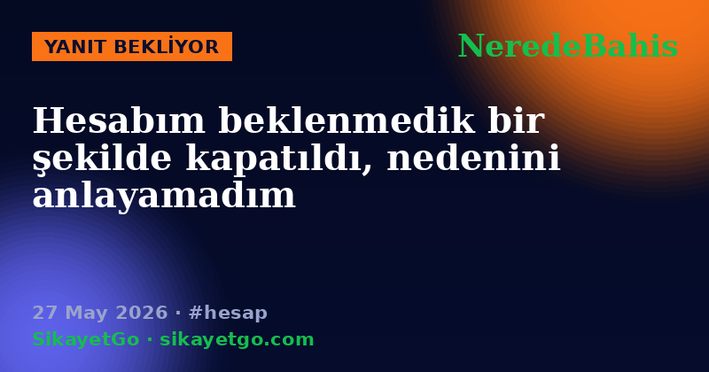 NeredeBahis — 27 May 2026