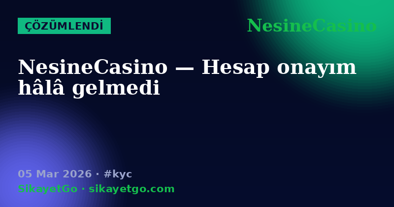 NesineCasino — 05 Mar 2026