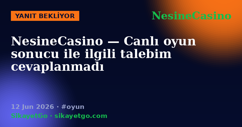 NesineCasino — 12 Jun 2026