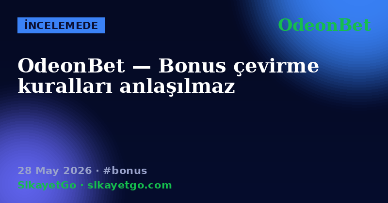 OdeonBet — 28 May 2026