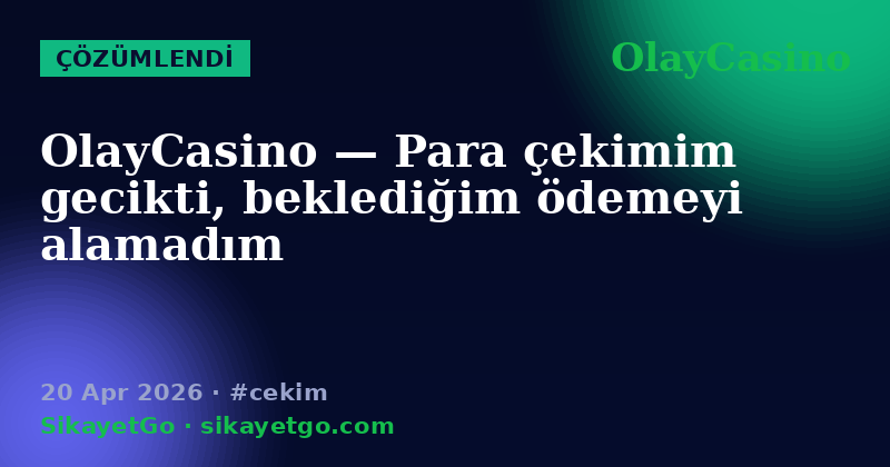 OlayCasino — 20 Apr 2026