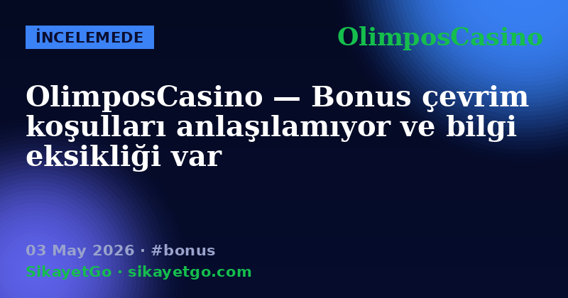 OlimposCasino — 03 May 2026