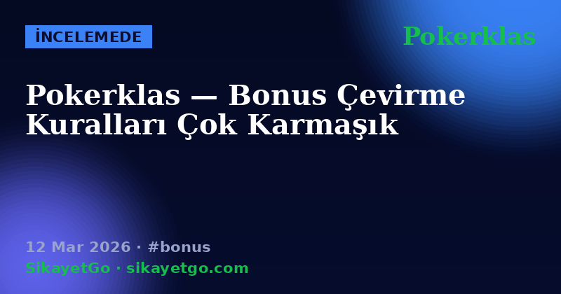 Pokerklas — 12 Mar 2026