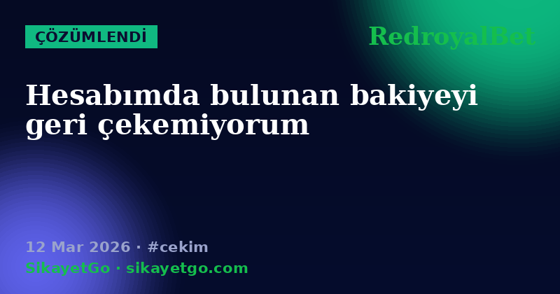 RedroyalBet — 12 Mar 2026