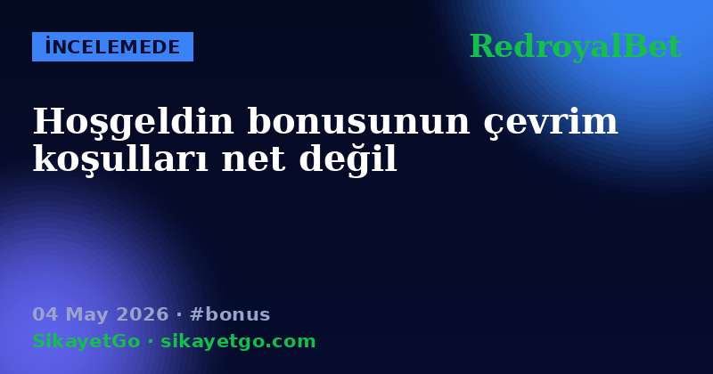 RedroyalBet — 04 May 2026