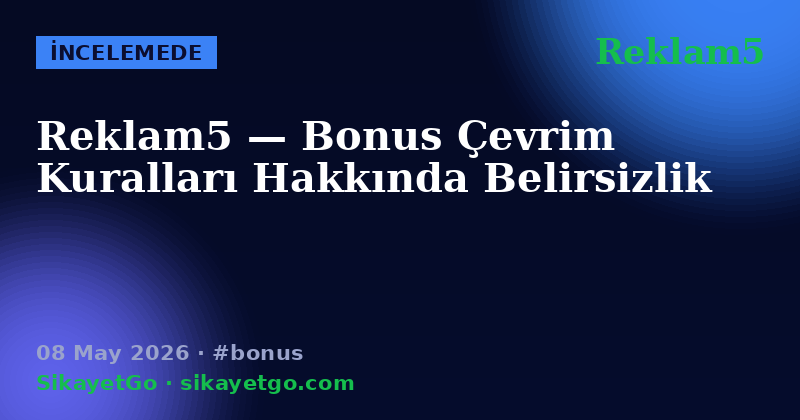 Reklam5 — 08 May 2026