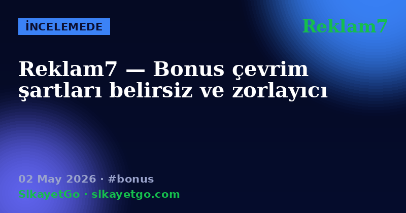 Reklam7 — 02 May 2026
