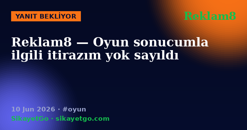 Reklam8 — 10 Jun 2026