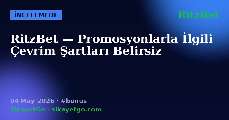 RitzBet — 04 May 2026