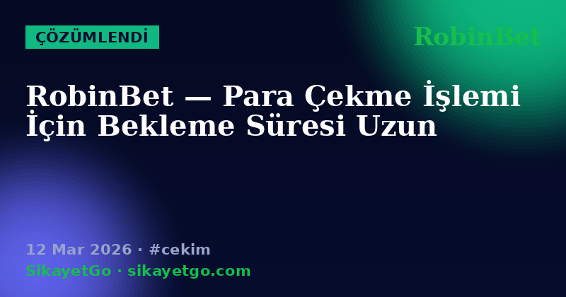 RobinBet — 12 Mar 2026
