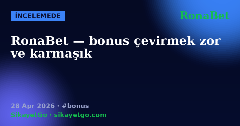 RonaBet — 28 Apr 2026