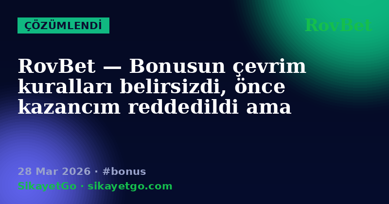 RovBet — 28 Mar 2026