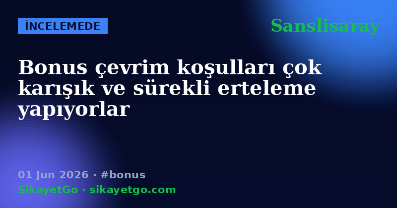 Sanslisaray — 01 Jun 2026
