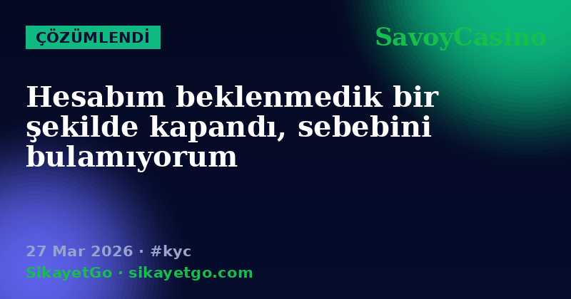 SavoyCasino — 27 Mar 2026