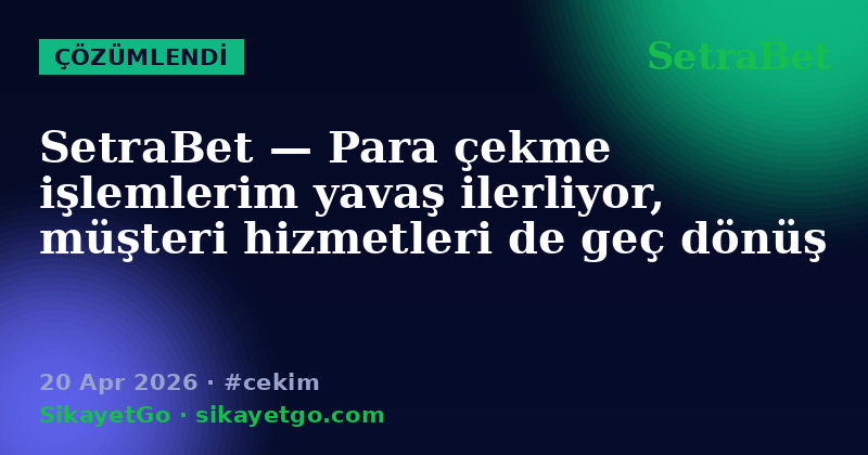 SetraBet — 20 Apr 2026