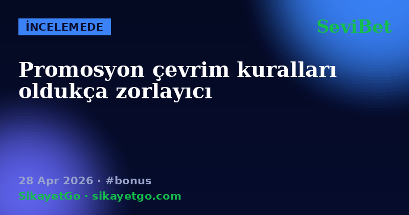 SeviBet — 28 Apr 2026