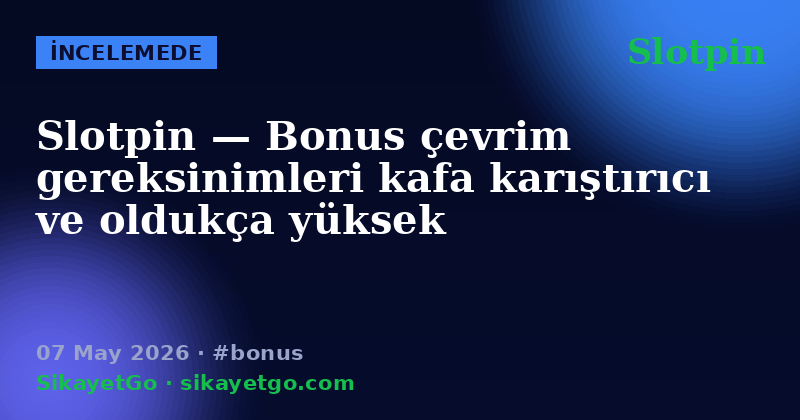Slotpin — 07 May 2026