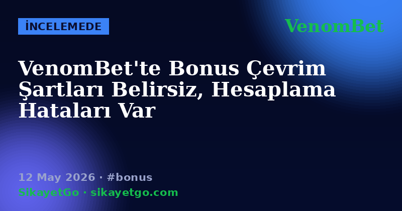 VenomBet — 12 May 2026