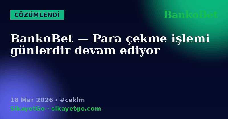 BankoBet — 18 Mar 2026